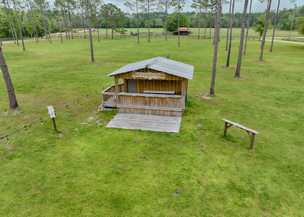 bar on the side of the bandshell venue