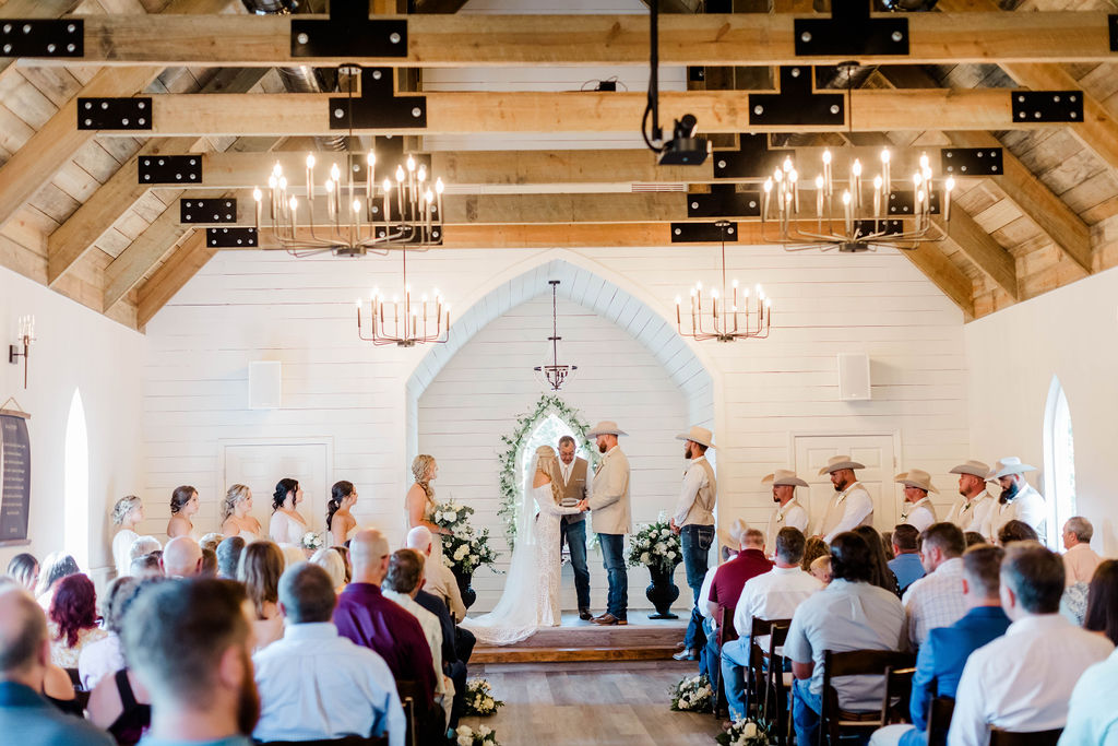 wedding ceremony in wedding chapel