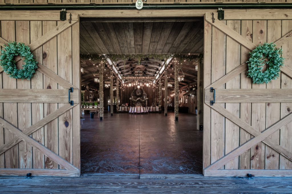 sliding doors on barn venue